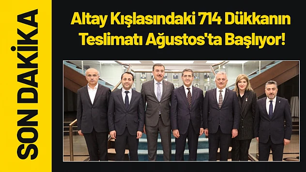 Altay Kışlasındaki 714 Dükkanın Teslimatı Ağustos'ta Başlıyor!