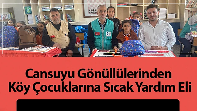 Cansuyu Gönüllülerinden Köy Çocuklarına Sıcak Yardım Eli