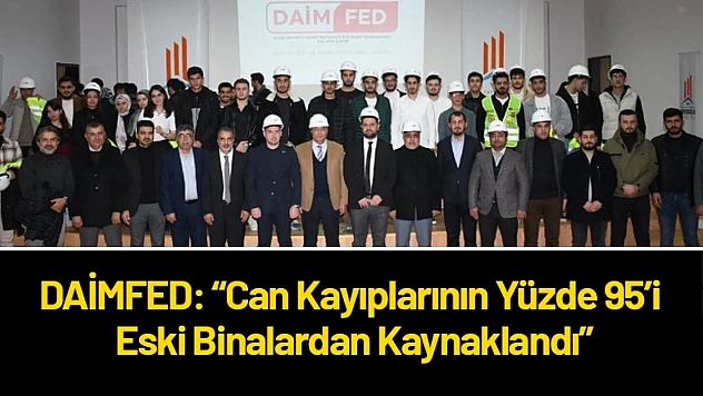 DAİMFED: Can Kayıplarının Yüzde 95'i Eski Binalardan Kaynaklandı