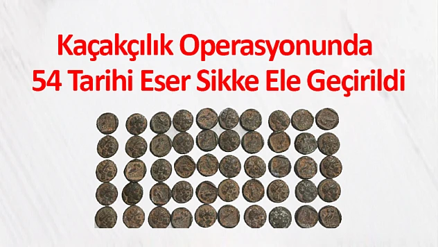 Kaçakçılık Operasyonunda 54 Tarihi Eser Sikke Ele Geçirildi