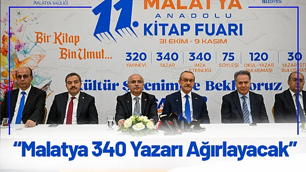 Malatya 340 Yazarı Ağırlayacak