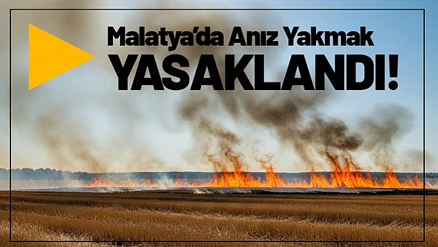 Malatya'da Anız Yakmak Yasaklandı!