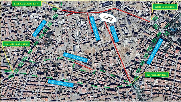 Malatya'da İnönü Caddesi'nde Altyapı Seferberliği