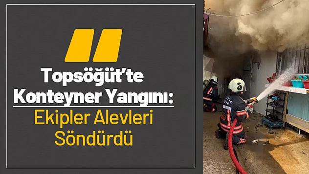 Malatya'da Konteyner Yangını: Ekipler Alevleri Söndürdü