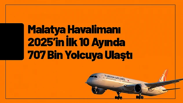 Malatya Havalimanı 2025'in İlk 10 Ayında 707 Bin Yolcuya Ulaştı