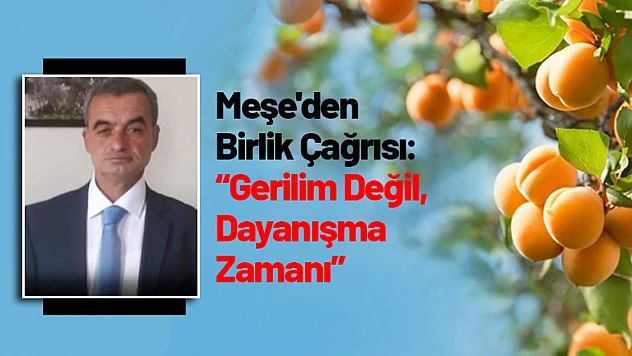 Meşe'den Birlik Çağrısı: 'Gerilim Değil, Dayanışma Zamanı'