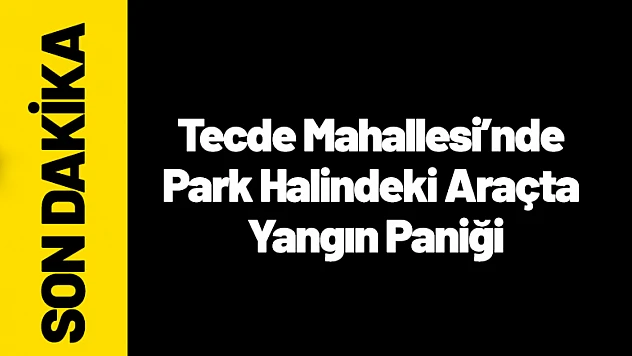 Tecde Mahallesi'nde Park Halindeki Araçta Yangın Paniği