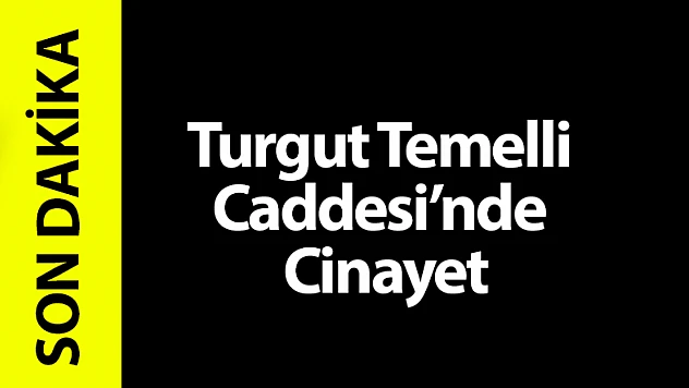 Turgut Temelli Caddesi'nde Cinayet