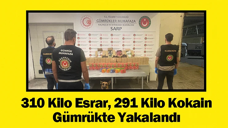310 Kilo Esrar, 291 Kilo Kokain Gümrükte Yakalandı