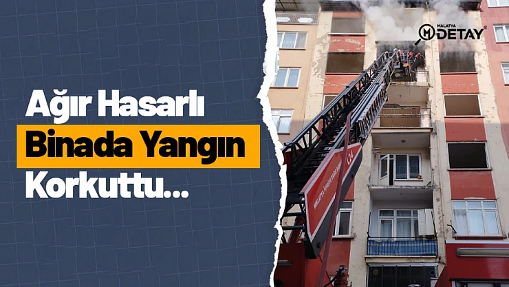 Ağır Hasarlı Binada Yangın Korkuttu...