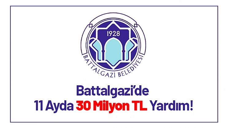 Battalgazi'de 11 Ayda 30 Milyon TL Yardım!