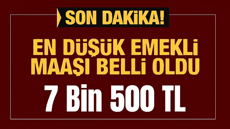 En düşük emekli maaşı 7 bin 500 lira oldu