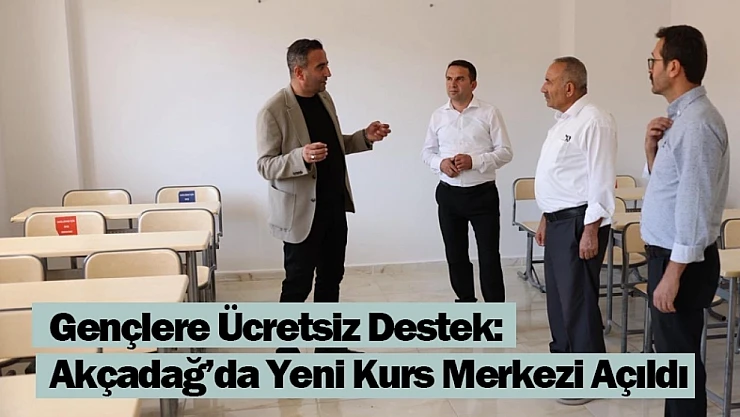 Gençlere Ücretsiz Destek: Akçadağ'da Yeni Kurs Merkezi Açıldı