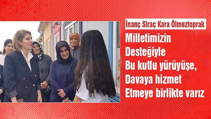 Kutlu yürüyüşe, davaya ve ideale hizmet etmeye varız