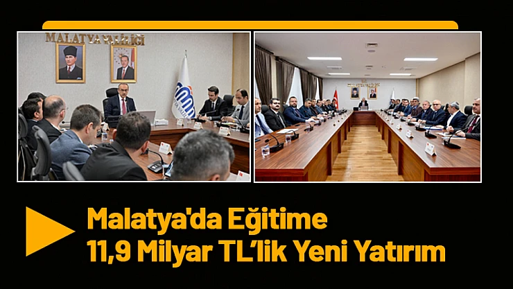 Malatya'da Eğitime 11,9 Milyar TL'lik Yeni Yatırım