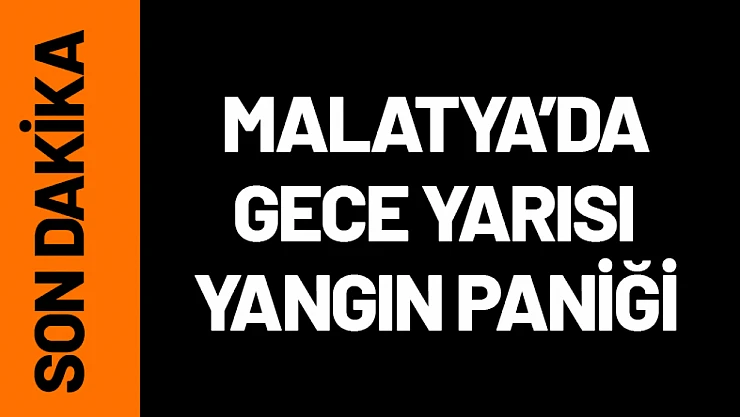 Malatya'da Gece Yarısı Yangın Paniği