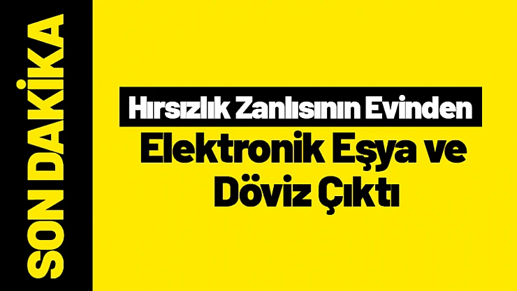 Malatya'da Hırsızlık Zanlısının Evinden Elektronik Eşya ve Döviz Çıktı