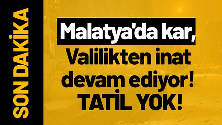 Malatya'da kar, Valilikten inat devam ediyor! Tatil Yok!
