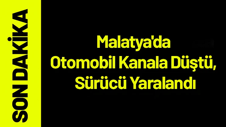 Malatya'da Otomobil Kanala Düştü, Sürücü Yaralandı