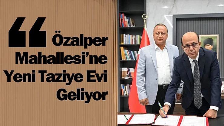 Özalper Mahallesi'ne Yeni Taziye Evi Geliyor