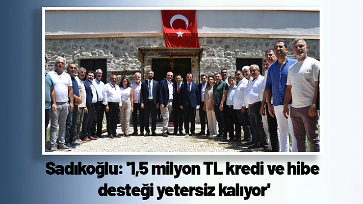 Sadıkoğlu: '1,5 milyon TL kredi ve hibe desteği yetersiz kalıyor'