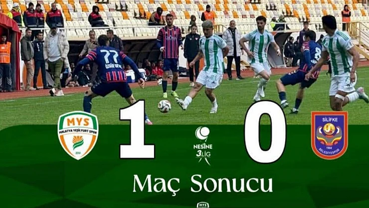 Yeşilyurtspor Silifke'yi 1–0 Mağlup Ederek Rahat Bir Nefes Aldı