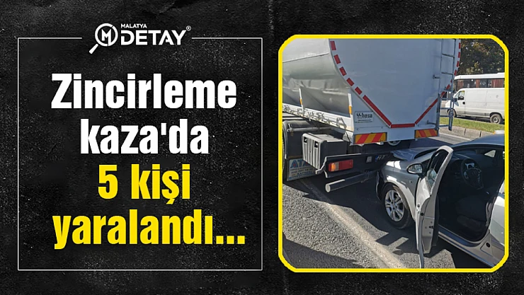 Zincirleme kaza'da 5 kişi yaralandı...