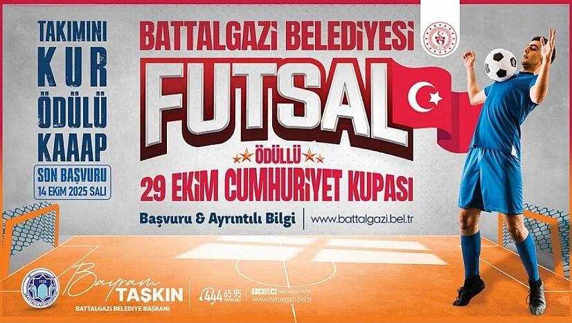 Battalgazi'de 29 Ekim'e Sporla Selam: Ödüllü Futsal Turnuvası Başlıyor