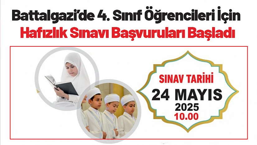 Battalgazi'de 4. Sınıf Öğrencileri İçin Hafızlık Sınavı Başvuruları Başladı