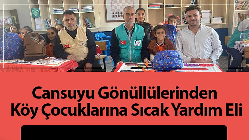 Cansuyu Gönüllülerinden Köy Çocuklarına Sıcak Yardım Eli