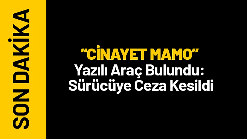 'CİNAYET MAMO' Yazılı Araç Bulundu: Sürücüye Ceza Kesildi