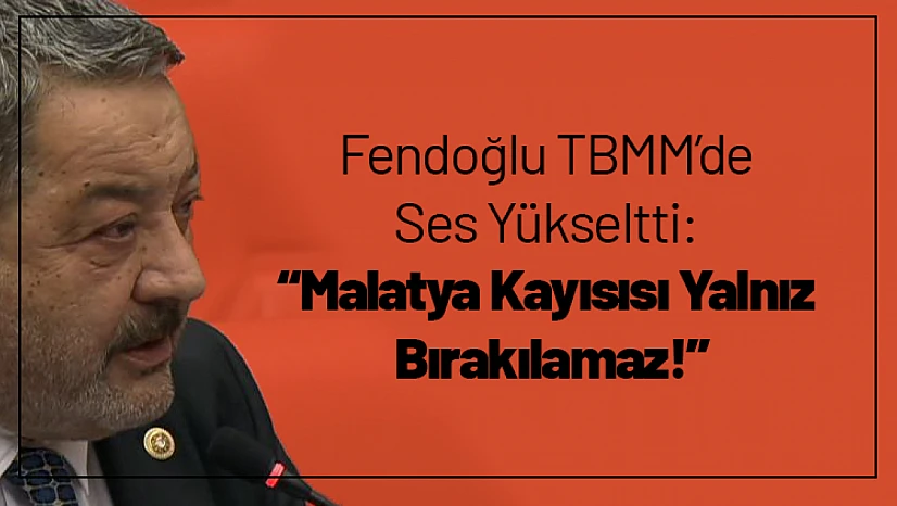 Fendoğlu TBMM'de Ses Yükseltti: 'Malatya Kayısısı Yalnız Bırakılamaz!'