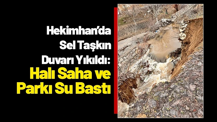 Hekimhan'da Sel Taşkın Duvarı Yıkıldı: Halı Saha ve Parkı Su Bastı