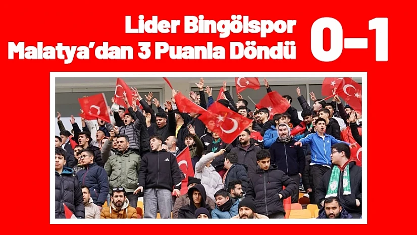 Lider Bingölspor Malatya'dan 3 Puanla Döndü