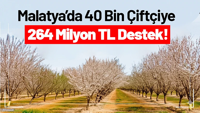 Malatya'da 40 Bin Çiftçiye 264 Milyon TL Destek!