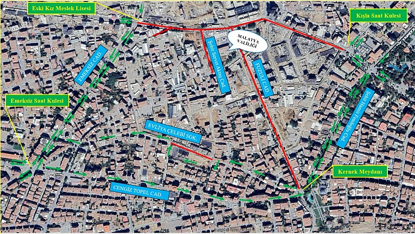 Malatya'da İnönü Caddesi'nde Altyapı Seferberliği