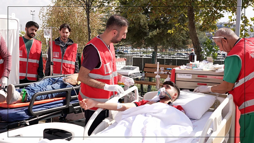 Malatya Eğitim ve Araştırma Hastanesi'nde Gerçekçi Yangın Tatbikatı