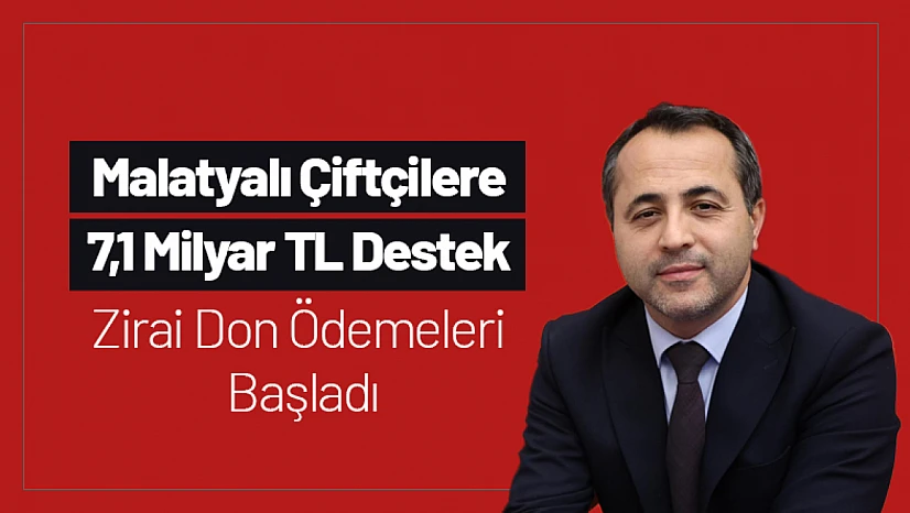 Malatyalı Çiftçilere 7,1 Milyar TL Destek: Zirai Don Ödemeleri Başladı