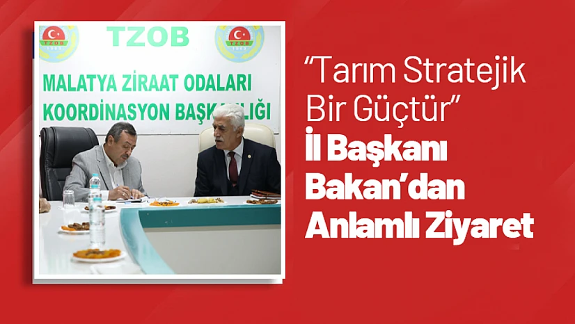 'Tarım Stratejik Bir Güçtür' İl Başkanı Bakan'dan Anlamlı Ziyaret