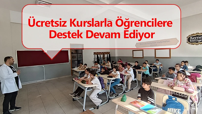 Ücretsiz Kurslarla Öğrencilere Destek Devam Ediyor