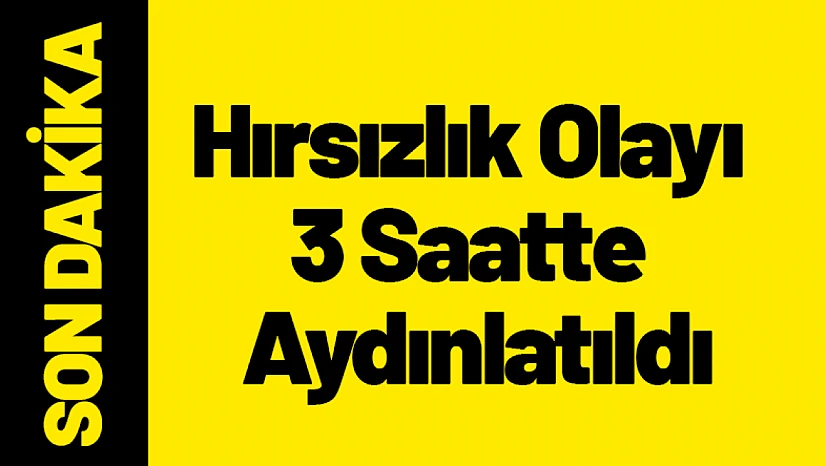 Yeşilyurt'ta Hırsızlık Olayı 3 Saatte Aydınlatıldı: Şüpheli Tutuklandı