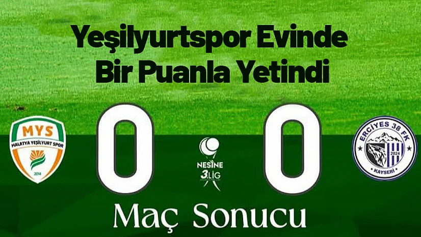 Yeşilyurtspor Evinde Bir Puanla Yetindi