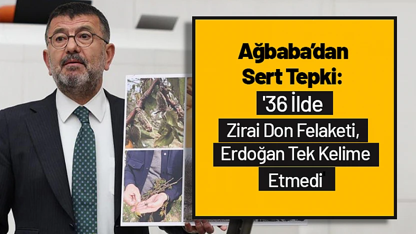 Ağbaba'dan Sert Tepki: '36 İlde Zirai Don Felaketi, Erdoğan Tek Kelime Etmedi'