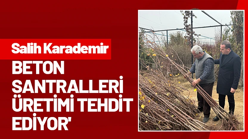 Karademir: 'Beton santralleri üretimi tehdit ediyor'