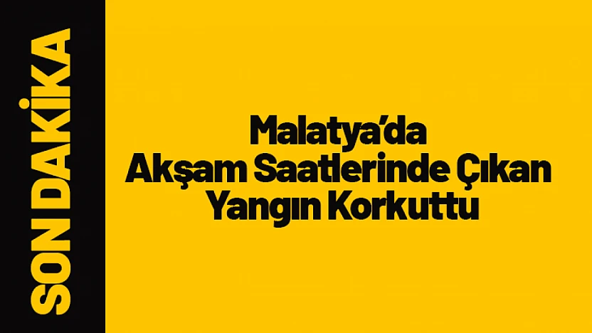 Malatya'da Akşam Saatlerinde Çıkan Yangın Korkuttu
