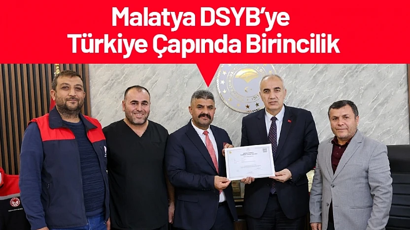 Malatya DSYB'ye Türkiye Çapında Birincilik