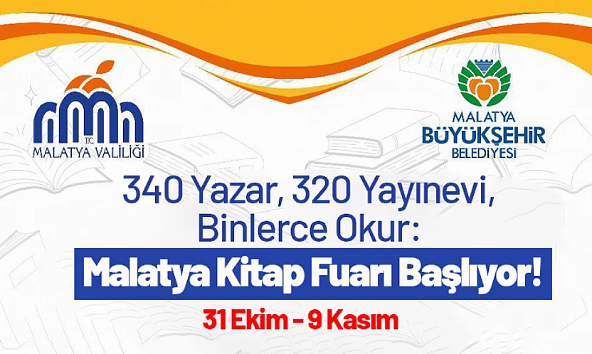 340 Yazar, 320 Yayınevi, Binlerce Okur: Malatya Kitap Fuarı Başlıyor