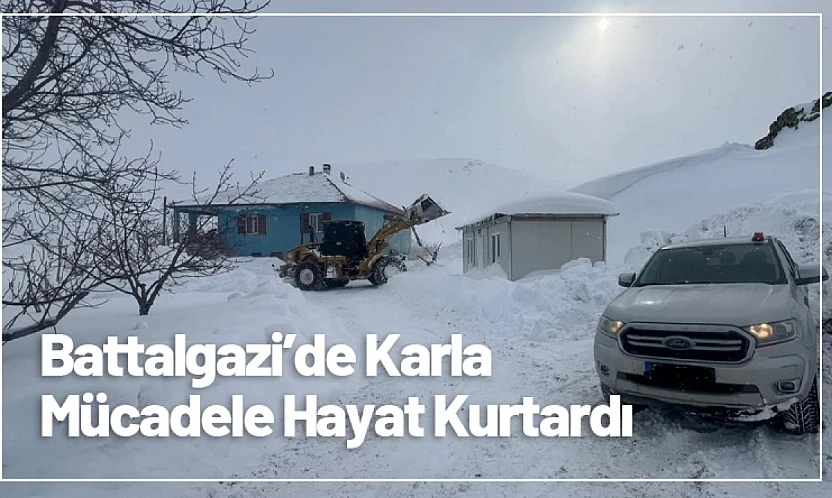 Battalgazi'de Karla Mücadele Hayat Kurtardı
