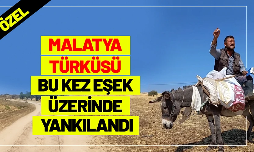 Malatya Türküsü Bu Kez Eşek Üzerinde Yankılandı
