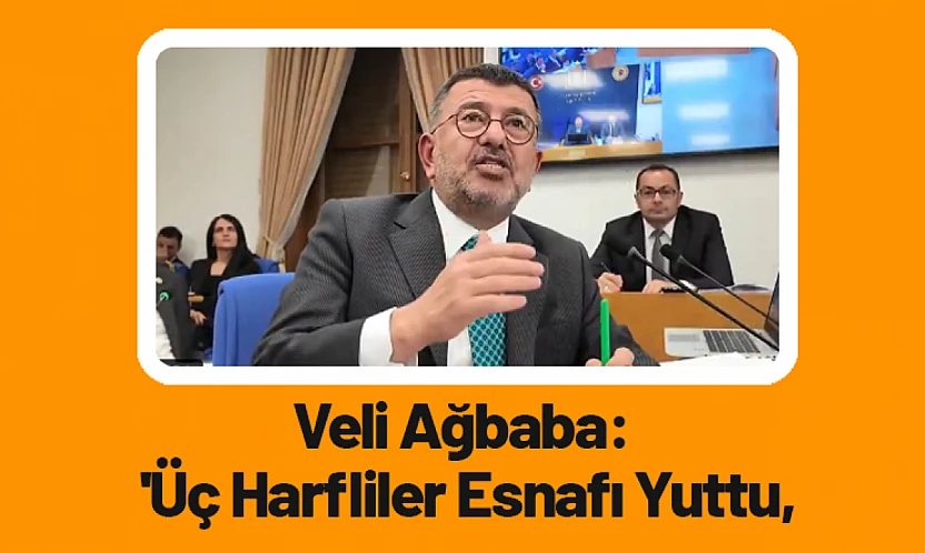 Veli Ağbaba: 'Üç Harfliler Esnafı Yuttu'